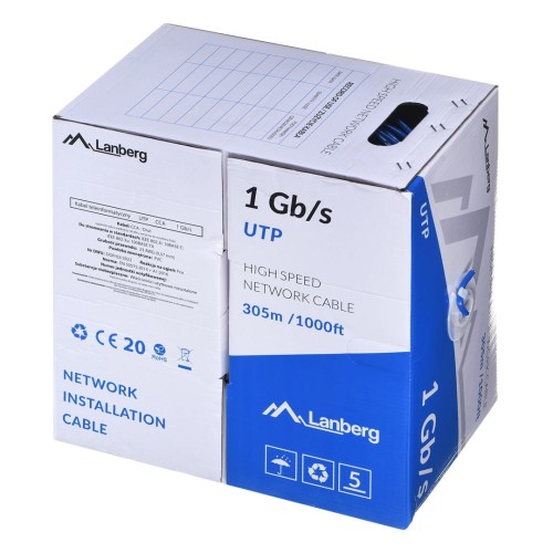 Kabel UTP Lanberg 1Gb/s 305m drut CCA niebieski - 1765272