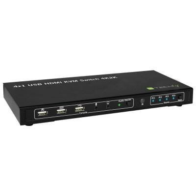 Przełącznik KVM Techly 4-portowy HDMI/USB 4x1 z Audio 4K*60Hz - 1462944