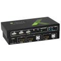 Przełącznik KVM Techly 2-portowy HDMI/USB 2x1 z Audio 4K 30Hz - 1330554