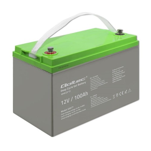 Akumulator żelowy Qoltec Deep Cycle | 12V | 100Ah - 1486710