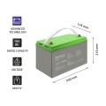 Akumulator żelowy Qoltec Deep Cycle | 12V | 100Ah - 1486712