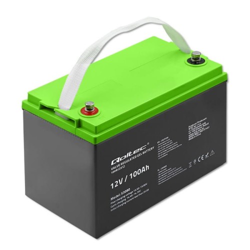 Akumulator żelowy Qoltec 12V | 100Ah | GEL | 28.5kg - 1464770