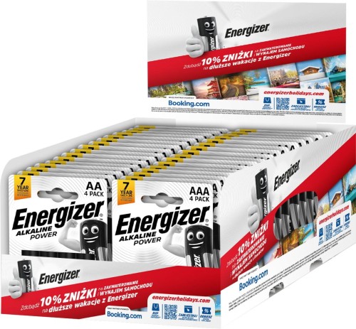 ENERGIZER DISPLAY BATERIE ALKALINE POWER 16xAA/4+16xAAA/4 NEW BOOKING - 1428295