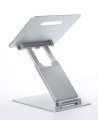 POUT Eyes3 Lift - Aluminiowa teleskopowa podstawka pod laptopa, kolor srebrno-szary - 1014932