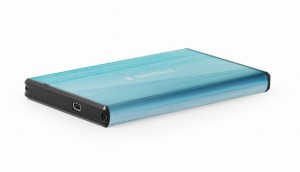 GEMBIRD OBUDOWA HDD/SSD USB 3.0 2.5" SATA, SZCZOTKOWANE ALUMINIUM, KOLOR NIEBIESKI
