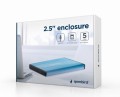 GEMBIRD OBUDOWA HDD/SSD USB 3.0 2.5" SATA, SZCZOTKOWANE ALUMINIUM, KOLOR NIEBIESKI - 1017308