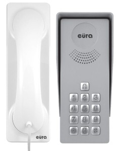 Domofon 'EURA' ADP-36A3 'INGRESSO BIANCO' - 1-rodzinny, kaseta zewnętrzna z szyfratorem