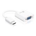 Adapter j5create HDMI to VGA Adapter (HDMI m - VGA f 3.5mm Audio f 10cm; kolor biały) JDA213-N - 1774923