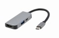 GEMBIRD MULTI ADAPTER USB TYP-C 3W1 (HUB USB + HDMI + PD) - 1435365
