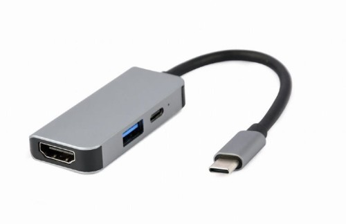 GEMBIRD MULTI ADAPTER USB TYP-C 3W1 (HUB USB + HDMI + PD) - 1435365