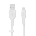 BELKIN KABEL USB-A - LIGHTNING SILICONE 1M BIAŁY - 1741798