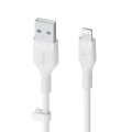 BELKIN KABEL USB-A - LIGHTNING SILICONE 1M BIAŁY - 1741799