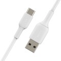 BELKIN KABEL PVC USB C-A 3M, BIAŁY - 1741835