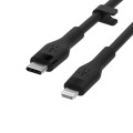 BELKIN CABLE USB-C - LIGHTNING SILICONE 1M CZARNY - 1729560