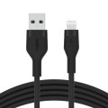 BELKIN KABEL USB-A - LIGHTNING SILICONE 3M CZARNY - 1741821