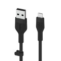 BELKIN KABEL USB-A - LIGHTNING SILICONE 3M CZARNY - 1741819