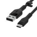 BELKIN CABLE USB-A - USB-C SILICONE 2M CZARNY - 1666235