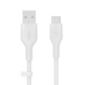 BELKIN KABEL USB-A - USB-C SILICONE 2M BIAŁY - 1729540