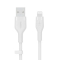BELKIN KABEL USB-A - LIGHTNING SILICONE 2M BIAŁY - 1741813