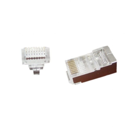 GEMBIRD LC-PTF-01/100 Gembird wtyk sieciowy RJ45 (100 sztuk) przelotowy FTP,8P8C,do drutów i linek - 1600926