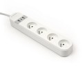 GEMBIRD INTELIGENTNA LISTWA ZASILAJĄCA Z ŁADOWARKĄ USB 4 GNIAZDA PL, BIAŁA - 1747785