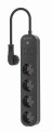 GEMBIRD INTELIGENTNA LISTWA ZASILAJĄCA Z ŁADOWARKĄ USB 4XSCHUKO, CZARNA - 1735524