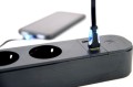 GEMBIRD INTELIGENTNA LISTWA ZASILAJĄCA Z ŁADOWARKĄ USB 4XSCHUKO, CZARNA - 1747796