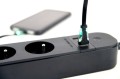 GEMBIRD INTELIGENTNA LISTWA ZASILAJĄCA Z ŁADOWARKĄ USB 4 GNIAZDA PL, CZARNA - 1747806