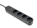 GEMBIRD INTELIGENTNA LISTWA ZASILAJĄCA Z ŁADOWARKĄ USB 4 GNIAZDA PL, CZARNA - 1747805