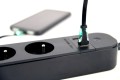 GEMBIRD INTELIGENTNA LISTWA ZASILAJĄCA Z ŁADOWARKĄ USB 4 GNIAZDA PL, CZARNA - 1735508