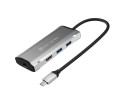 Stacja dokująca j5create 4K60 Elite USB-C 10Gbps Travel Dock 1x4K HDMI/2xUSB 3.1/1xUSB-C/1xRJ45 Gigabit; kolor srebrny JCD392-N - 1779907