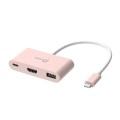 Stacja dokująca j5create Eco-Friendly USB-C to HDMI & USB Type-A with Power Delivery 1xHDMI/1xUSB 3.1/1xUSB-C; kolor różowy JCA379ER-N - 1775622
