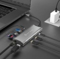 Stacja dokująca j5create 4K60 Elite USB-C Triple-Monitor 10Gbps Mini Dock 2x4K HDMI/1xDisplay Port/2xUSB 3.1/2xUSB-C/Card Reader/1xRJ45 Gigabit; kolor srebrny JCD397-N - 1779876