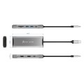 Stacja dokująca j5create 4K60 Elite USB-C Triple-Monitor 10Gbps Mini Dock 2x4K HDMI/1xDisplay Port/2xUSB 3.1/2xUSB-C/Card Reader/1xRJ45 Gigabit; kolor srebrny JCD397-N - 1779873