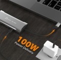 Stacja dokująca j5create 4K60 Elite USB-C Triple-Monitor 10Gbps Mini Dock 2x4K HDMI/1xDisplay Port/2xUSB 3.1/2xUSB-C/Card Reader/1xRJ45 Gigabit; kolor srebrny JCD397-N - 1779878