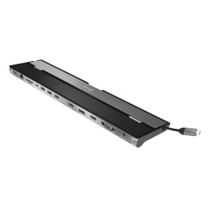 Stacja dokująca j5create USB-C Triple Display Docking Station 2xHDMI/1xDisplay Port/1xVGA/3xUSB3.0/2xUSB-C/Card Reader/RJ45 Gigabit/3.5mm combo audio jack czarna JCD543-N