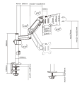 GEMBIRD BIURKOWE REGULOWANE RAMIĘ/UCHWYT NA MONITOR 17-32, VESA 100X100MM, DO 9 KG - 1463389