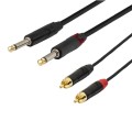 SSQ RCAJM5 - Kabel 5 metrowy 2xRCA- 2x JACK MONO 6,3mm - 1478401