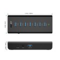 AUKEY CB-H3 HUB USB 7W1 AKTYWNY 7XUSB 3.0 5GBPS - 1065602