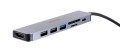 UNITEK HUB USB-C 7W1, HDMI 4K, PD 100W, 5GBPS, ALU - 1507141