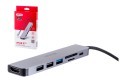 UNITEK HUB USB-C 7W1, HDMI 4K, PD 100W, 5GBPS, ALU - 1507136
