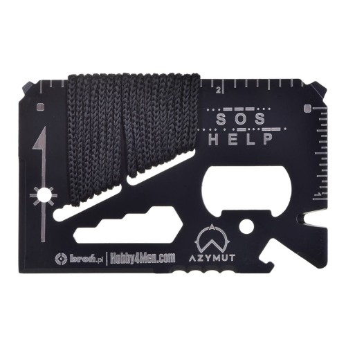 Multitool AZYMUT TOOL CARD karta wielofunkcyjna - 13 narzędzi + etui, 85/53 mm (H-O200930TC) - 1609973