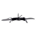 Scyzoryk AZYMUT Karkon - 9 narzędzi + kabura, 113 mm czarny (HK20018) - 1616620