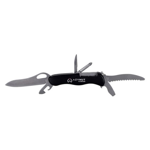 Scyzoryk AZYMUT Karkon - 9 narzędzi + kabura, 113 mm czarny (HK20018) - 1609978