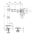GEMBIRD BIURKOWE REGULOWANE RAMIĘ/UCHWYT NA MONITOR 17-32, VESA 100X100MM, DO 9KG - 1464564