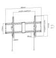 GEMBIRD UCHWYT ŚCIENNY REGULOWANY LCD 43-90 VESA MAX 800 X 400MM, DO 70KG - 1464559