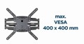 GEMIRD UCHWYT ŚCIENNY REGULOWANY LCD 32"-60" VESA MAX 400 X 400MM, DO 36KG - 1633172