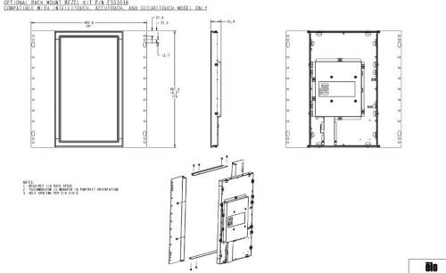 Elo Touch 2094L Rack-Mount Bezel Kit - 1761312