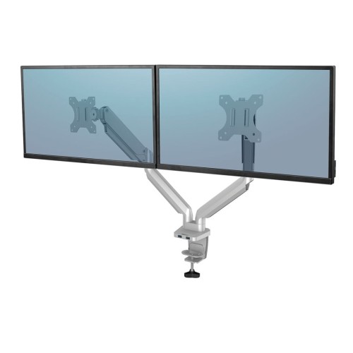 Fellowes Ergonomia  ramię na 2 monitory - seria Platinum, srebrne - 1545823