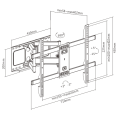 GEMBIRD UCHWYT ŚCIENNY REGULOWANY LCD 37-80 VESA MAX 600 X 400MM, DO 60KG - 1484644